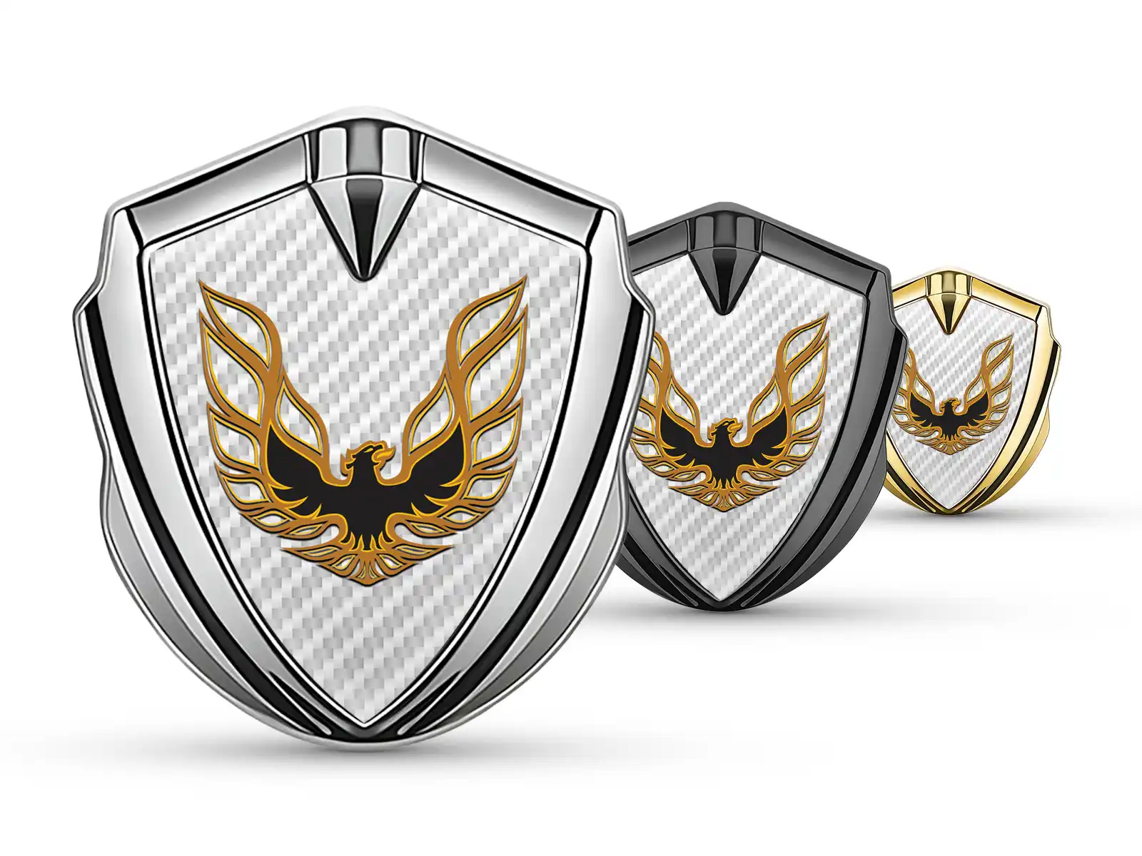 Pontiac Emblem Fender Badge Sports Style Glossy